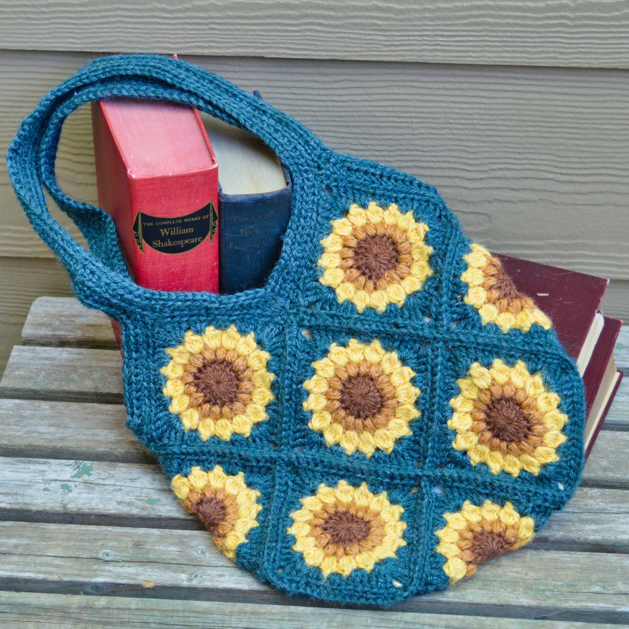 Crocheted Sunflower Bag