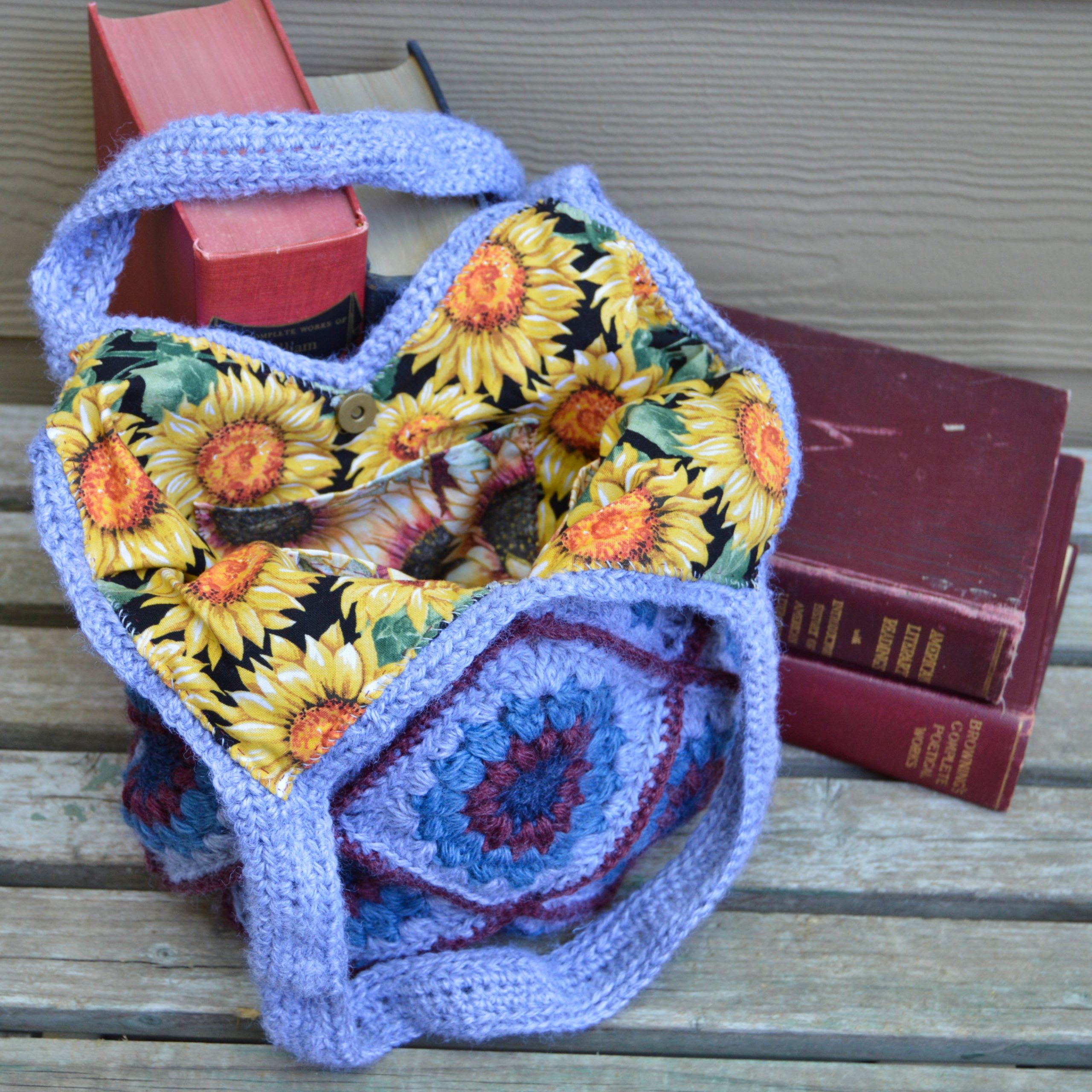 Crocheted Sunflower Bag - Image 3