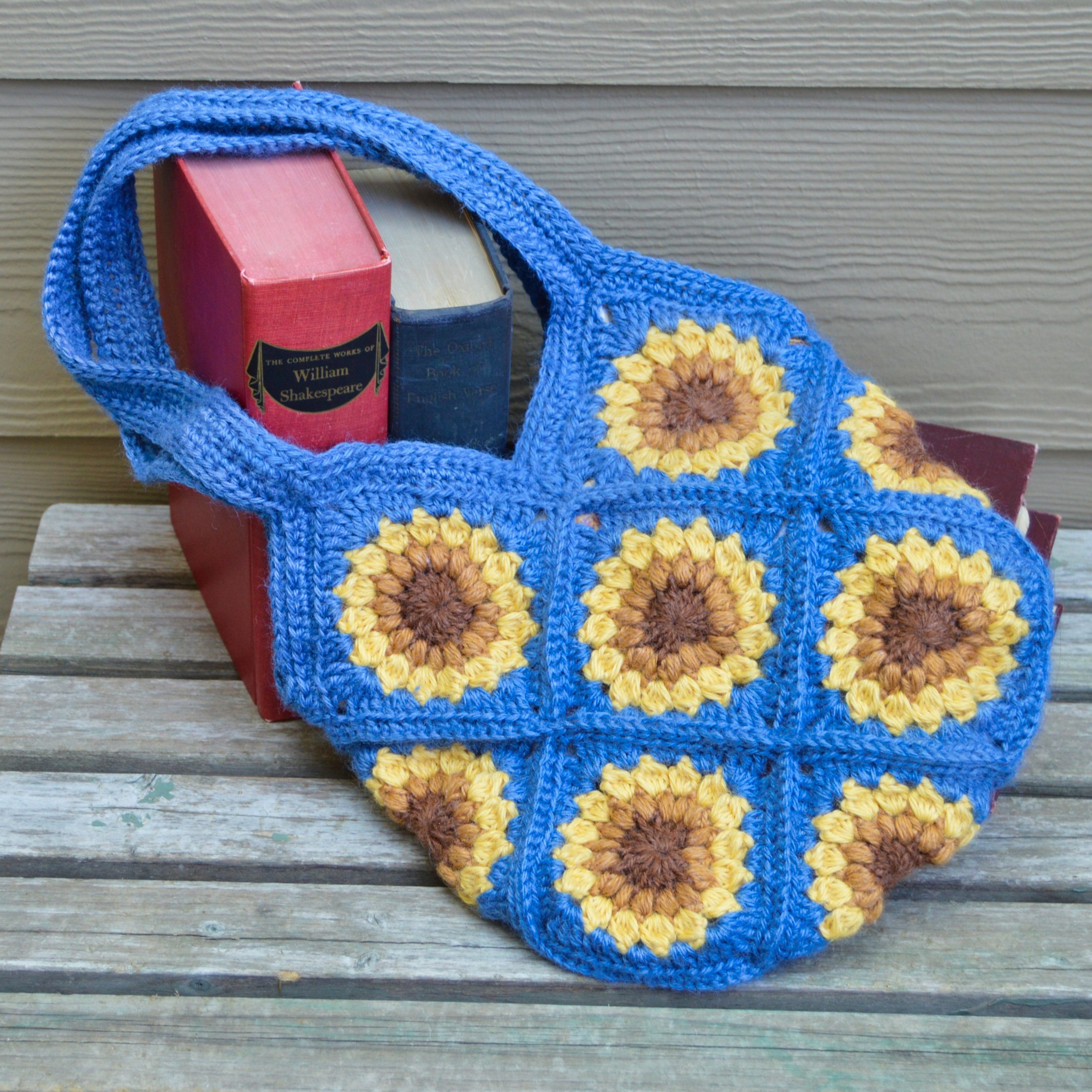 Crocheted Sunflower Bag