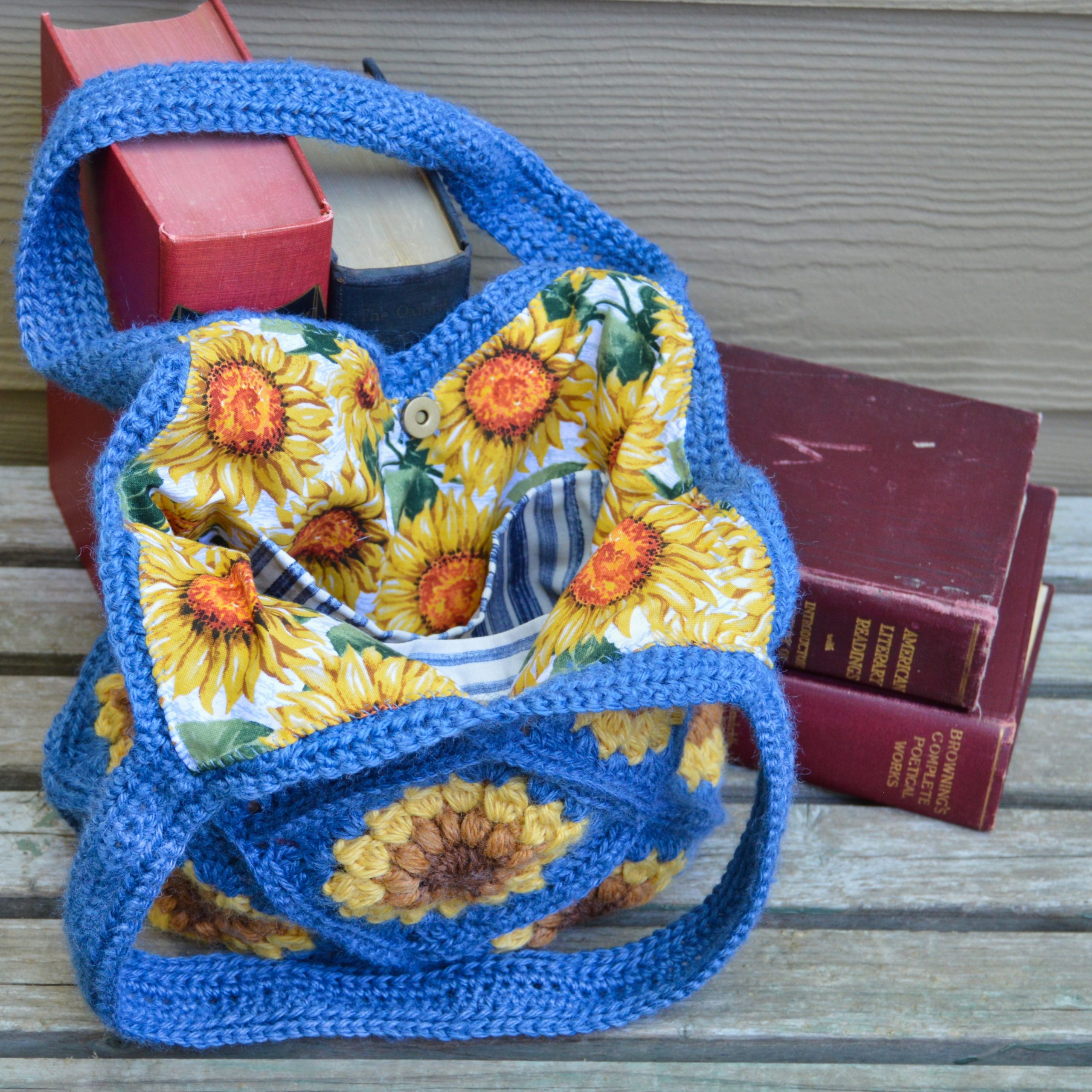 Crocheted Sunflower Bag - Image 3