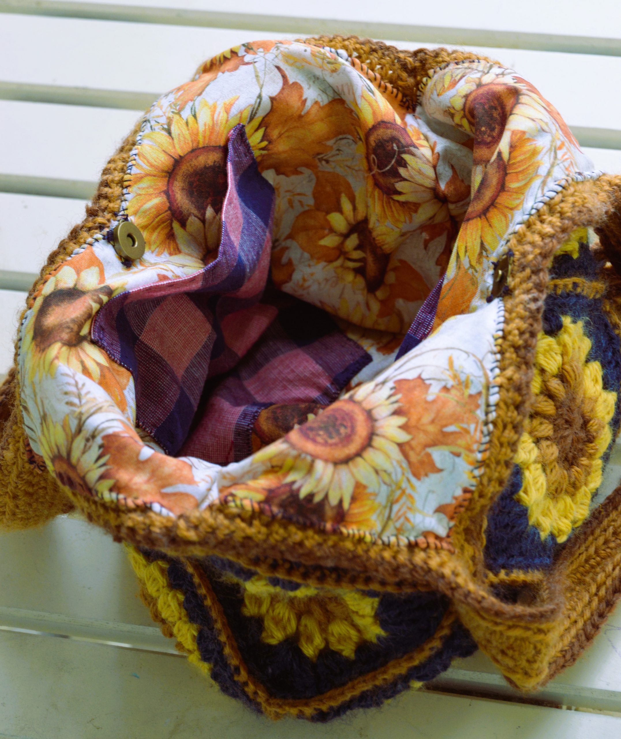 Crocheted Sunflower Bag - Image 3