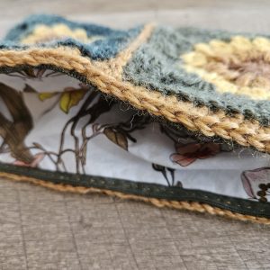 Crocheted Sunflower Clutch