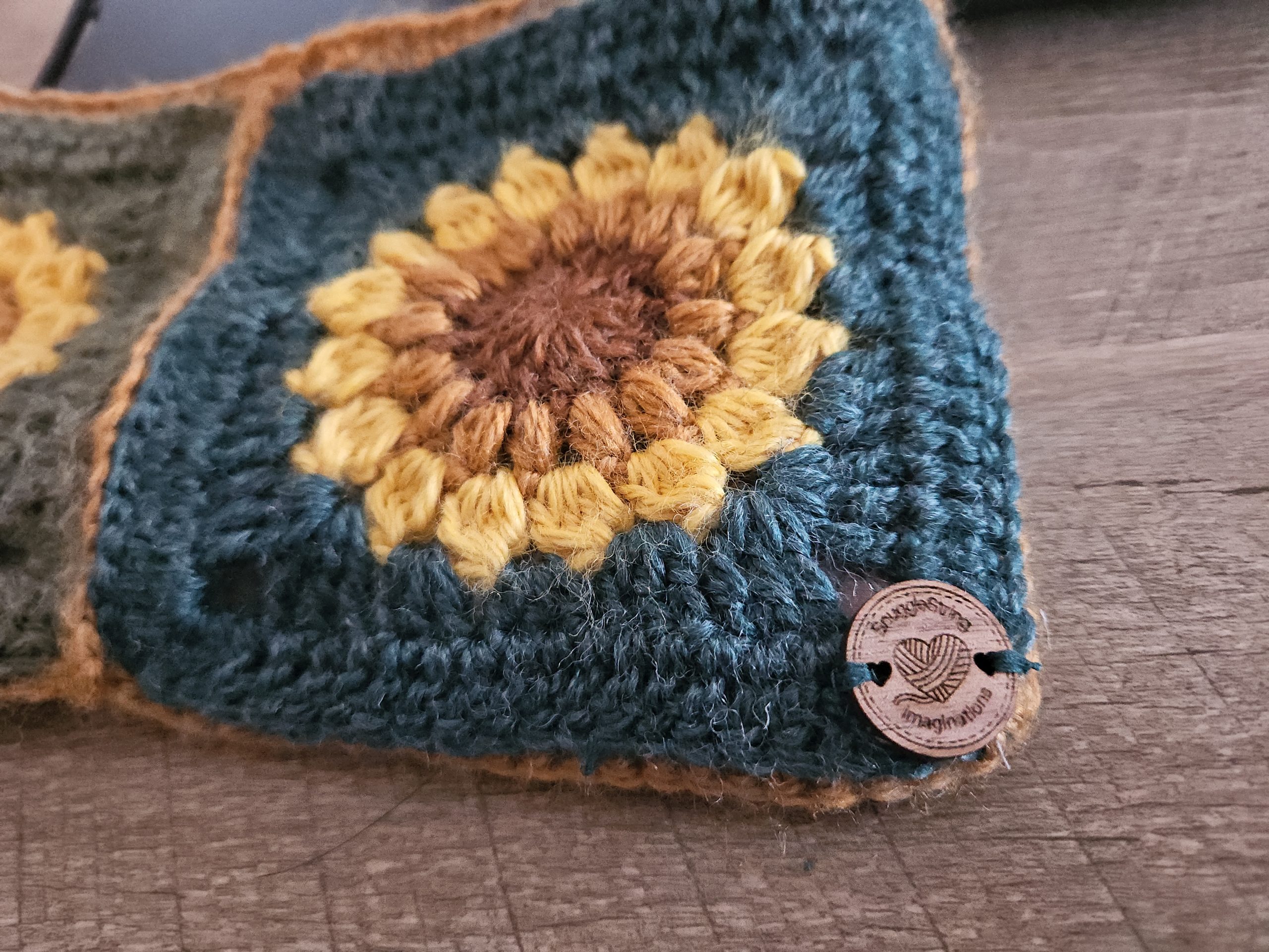 Crocheted Sunflower Clutch - Image 3