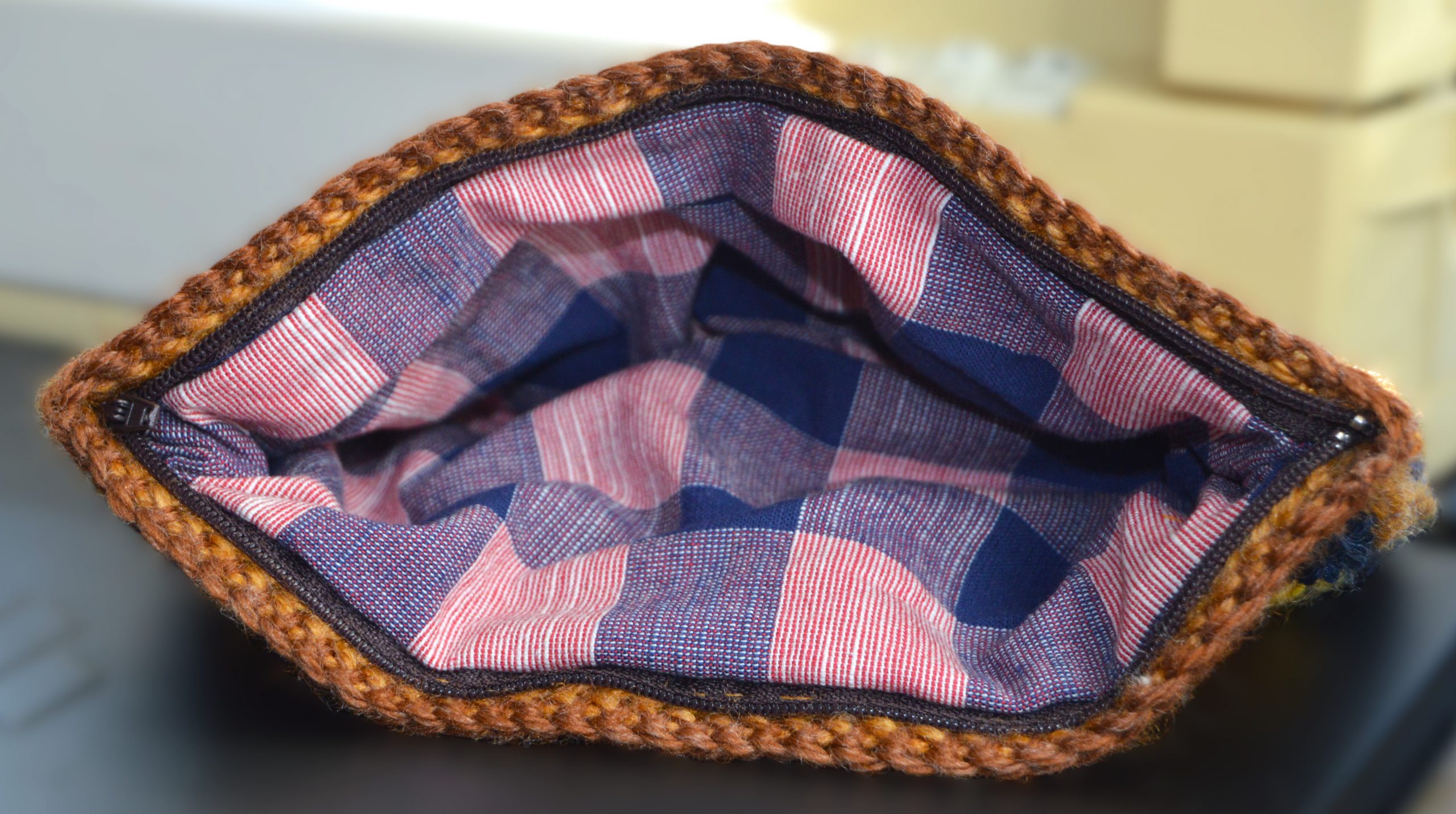 Navy Crocheted Sunflower Wallet - Image 3