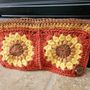 Amber Crocheted Sunflower Wallet