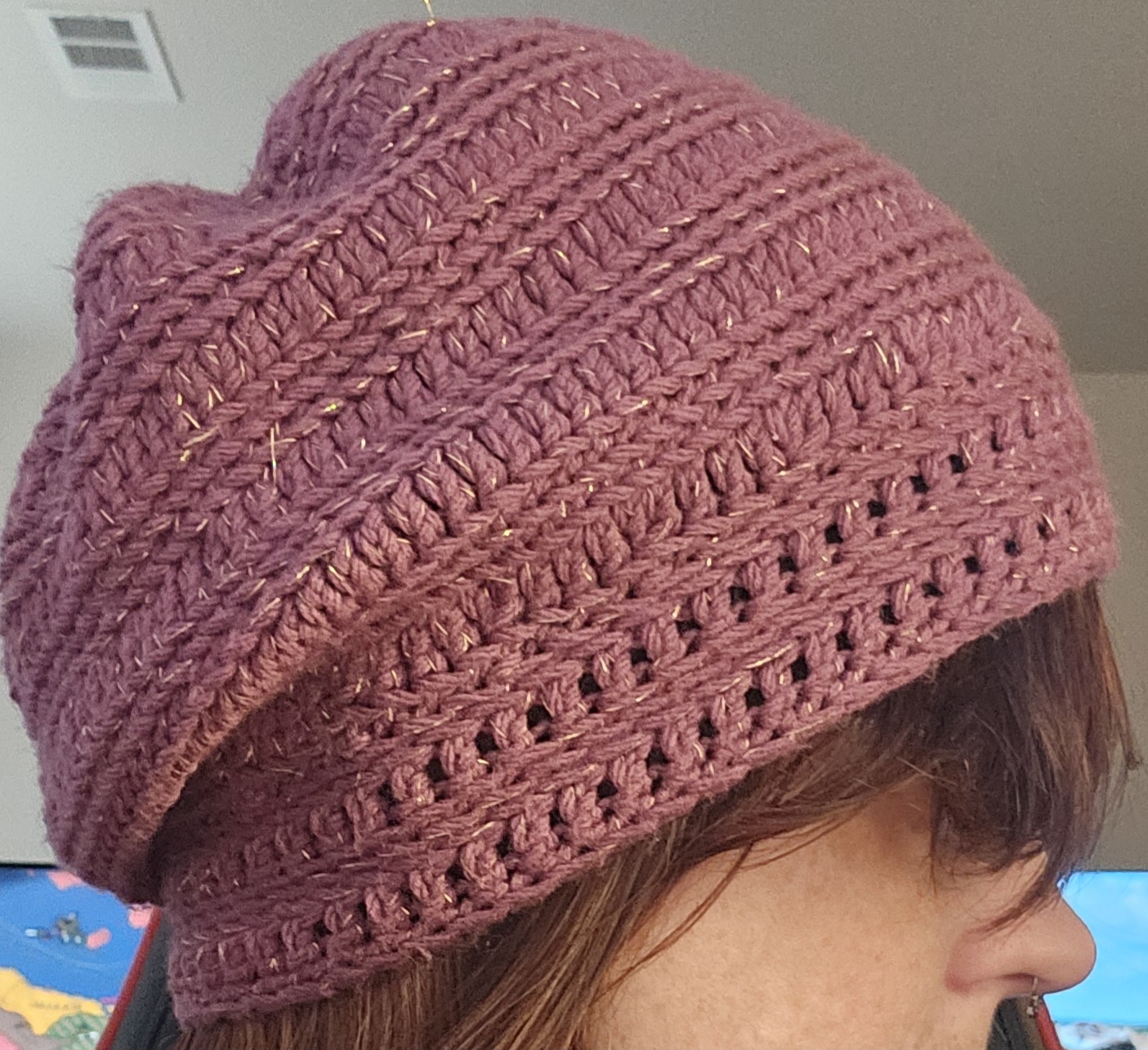 Pink Slouchy Beanie