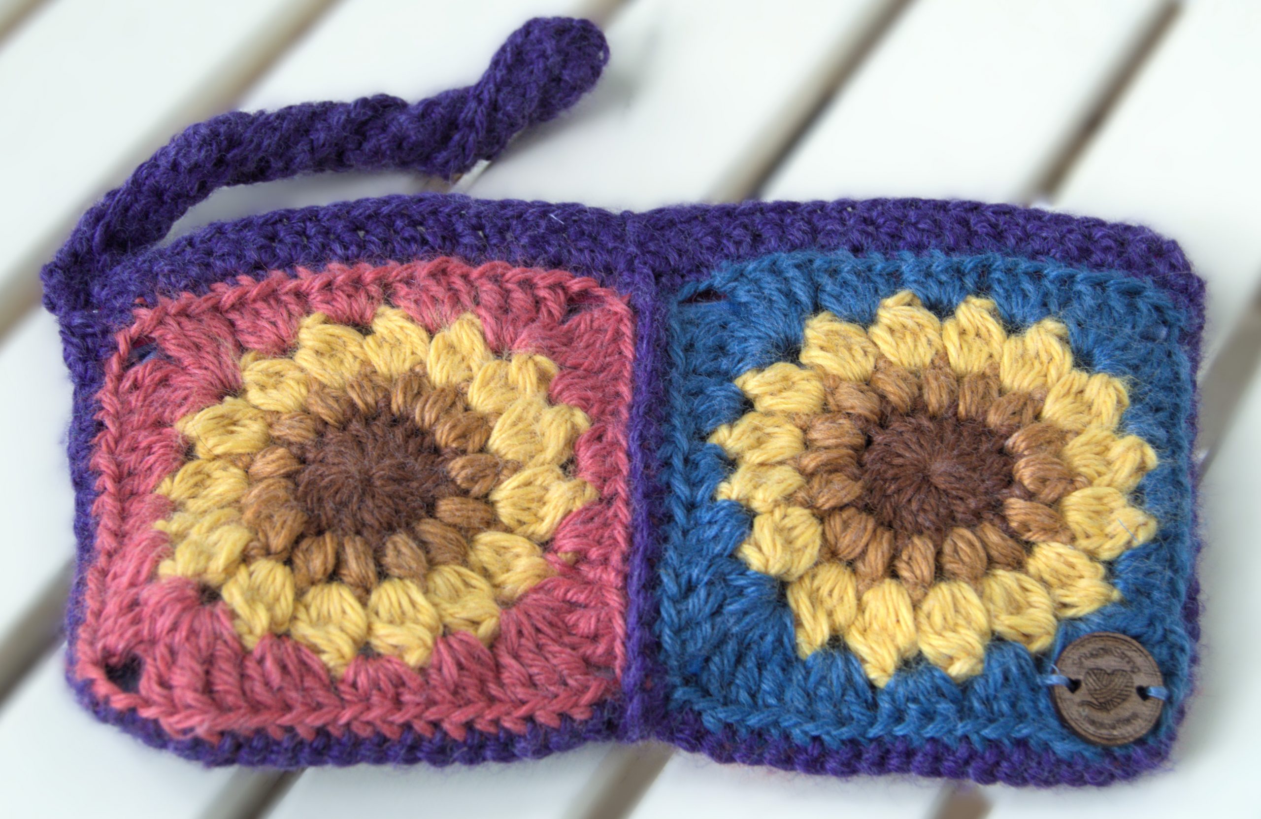 Bi Crocheted Sunflower Wallet