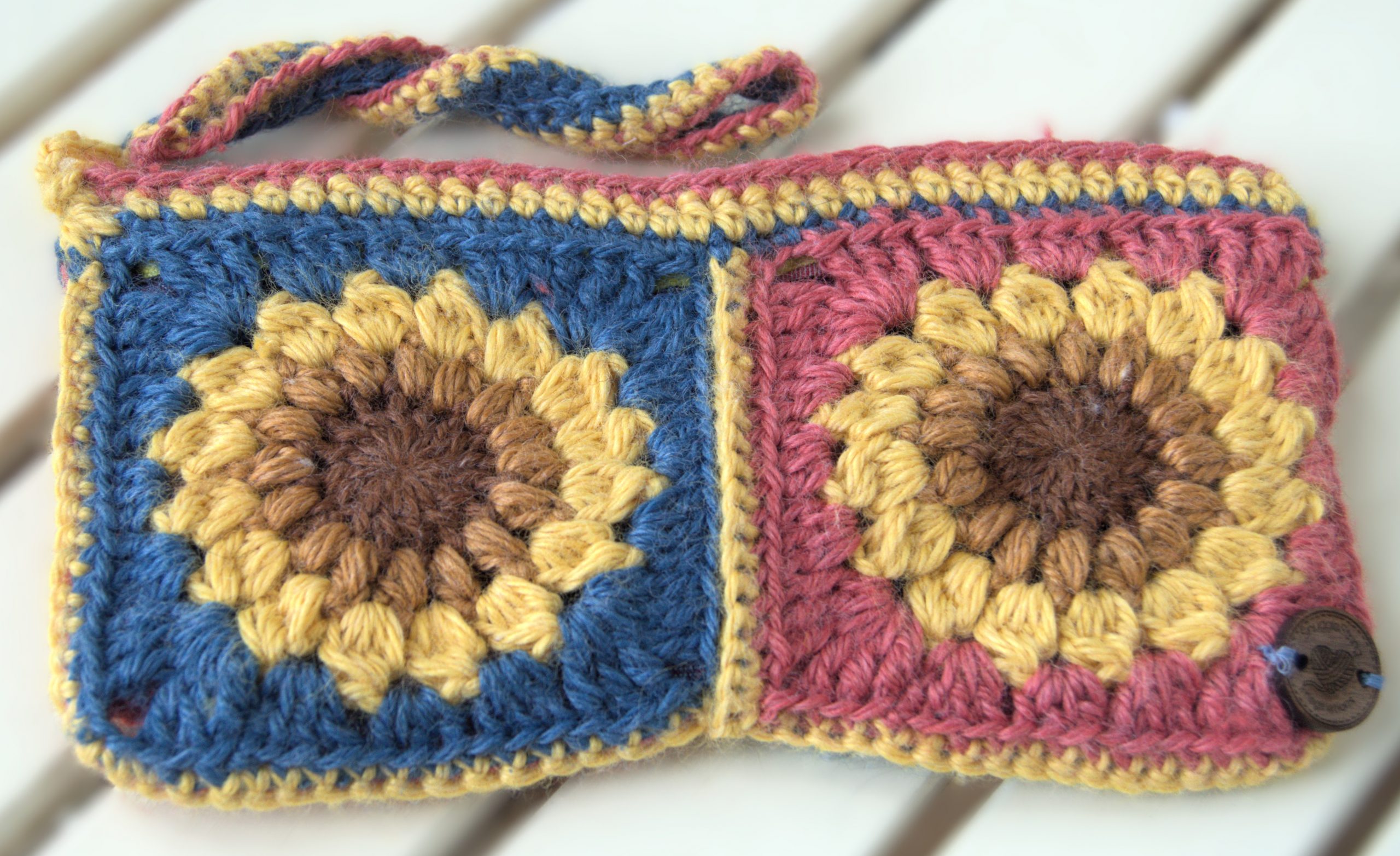 Pan Crocheted Sunflower Wallet