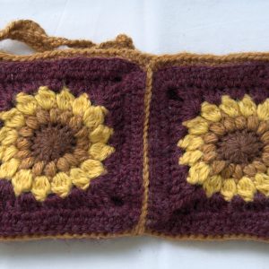 Wine Sunflower Clutch