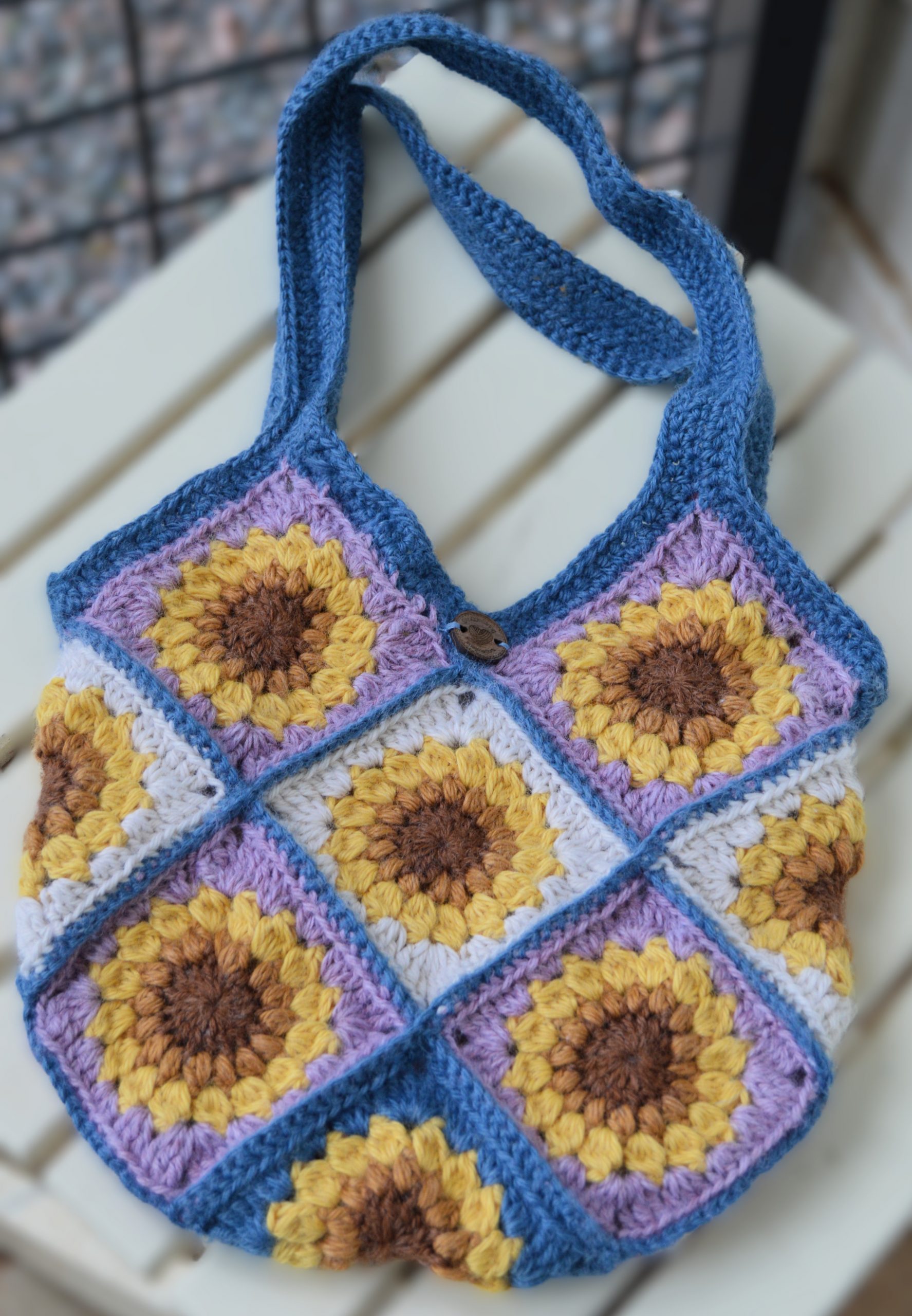 Crocheted Trans Sunflower Bag